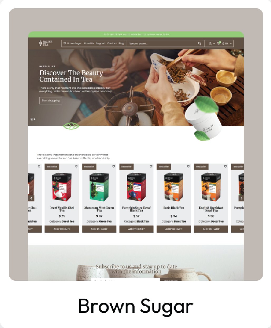 ecommerce tea template