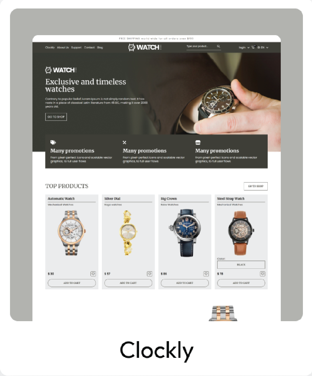 ecommerce watch template