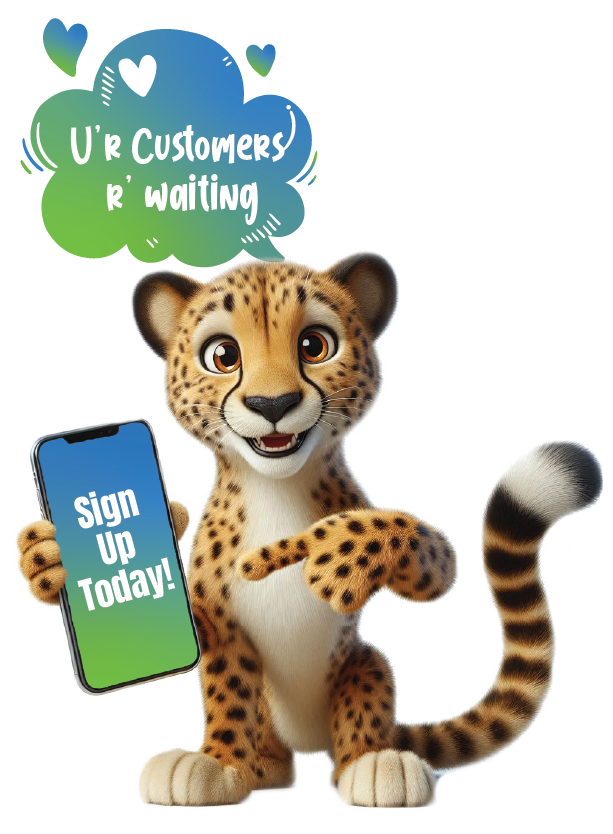 cheetah customer sign up call to action